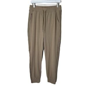 Athleta Brooklyn Textured Jogger Windowpane Taupe Size 8T Tall